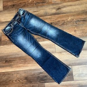 Silver jeans Suki Fluid Denim mid boot 34/33